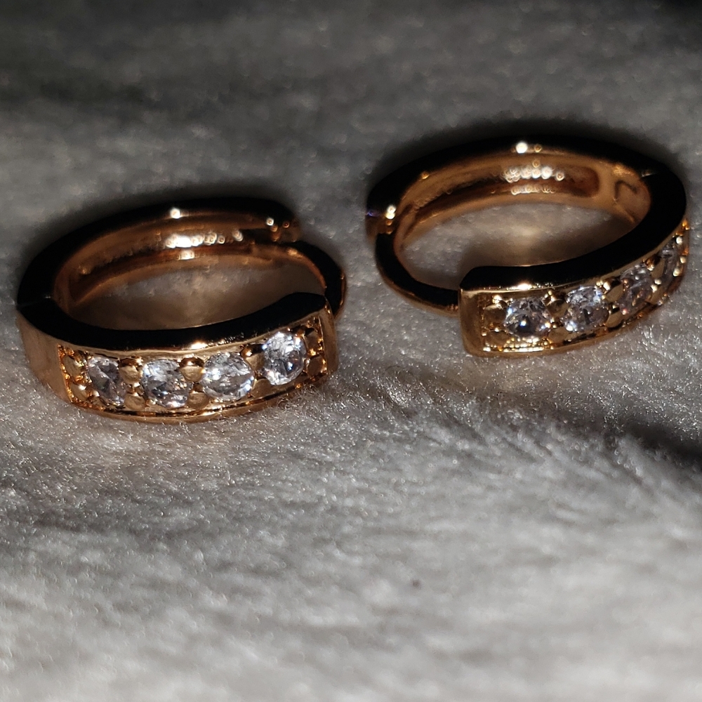 18K Plated Gold Crystal Designs